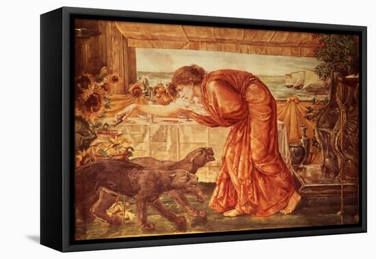 Circe Pouring Poison into a Vase and Awaiting the Arrival of Ulysses-Edward Burne-Jones-Framed Premier Image Canvas