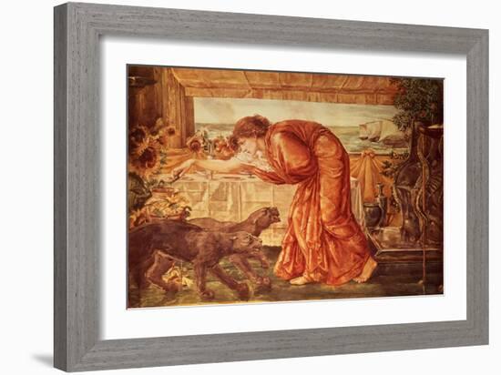 Circe Pouring Poison into a Vase and Awaiting the Arrival of Ulysses-Edward Burne-Jones-Framed Giclee Print