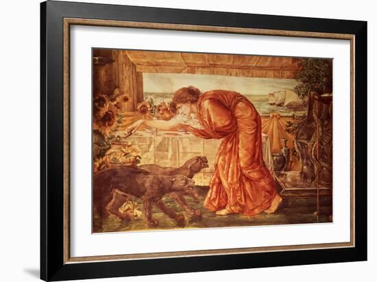 Circe Pouring Poison into a Vase and Awaiting the Arrival of Ulysses-Edward Burne-Jones-Framed Giclee Print