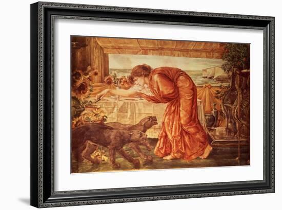 Circe Pouring Poison into a Vase and Awaiting the Arrival of Ulysses-Edward Burne-Jones-Framed Giclee Print