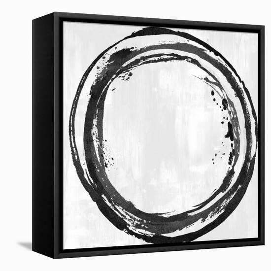 Circle Black I-Natalie Harris-Framed Stretched Canvas