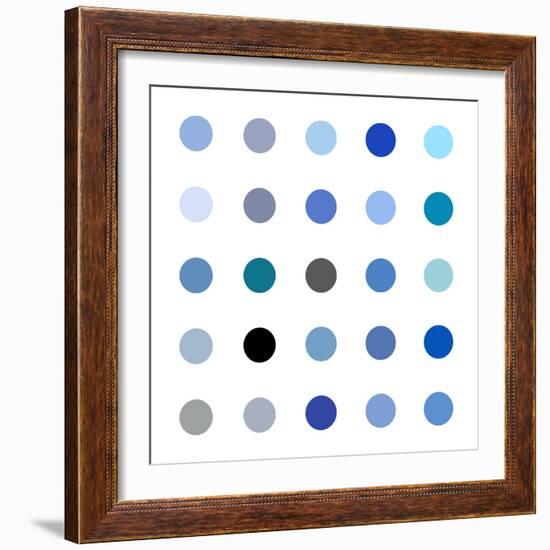 Circle Five Blue-Karl Langdon-Framed Art Print