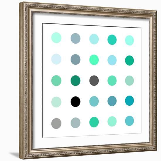 Circle Five Green-Karl Langdon-Framed Art Print