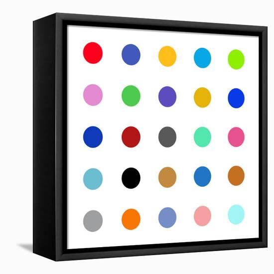 Circle Five Multicolor-Karl Langdon-Framed Stretched Canvas