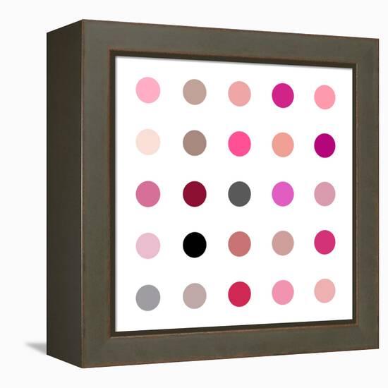 Circle Five Pink Blush-Karl Langdon-Framed Stretched Canvas