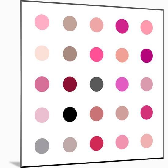 Circle Five Pink Blush-Karl Langdon-Mounted Art Print