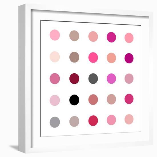 Circle Five Pink Blush-Karl Langdon-Framed Premium Giclee Print