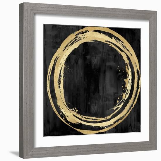 Circle Gold on Black I-Natalie Harris-Framed Premium Giclee Print