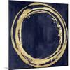 Circle Gold on Blue I-Natalie Harris-Mounted Art Print