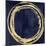 Circle Gold on Blue I-Natalie Harris-Mounted Art Print