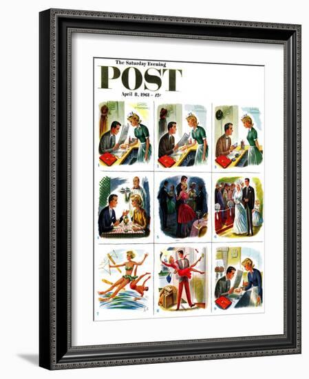 "Circle of Love," Saturday Evening Post Cover, April 8, 1961-Constantin Alajalov-Framed Giclee Print