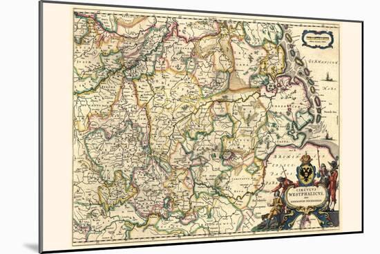 Circle Of Westphalia, Or Lower Germany-Willem Janszoon Blaeu-Mounted Art Print