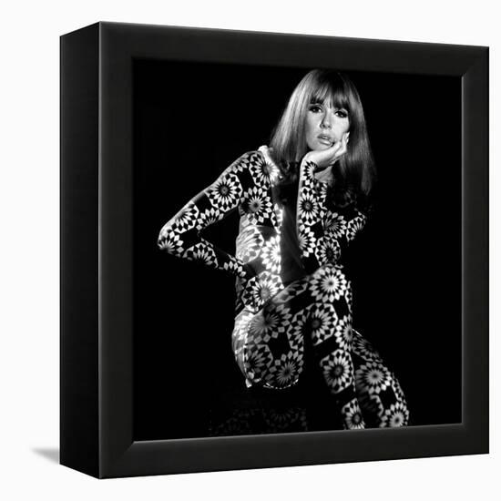 Circle Patterned Projection on Model with Hand on Face, 1960s-John French-Framed Premier Image Canvas