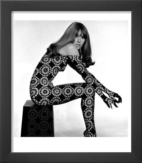 Circle Patterned Projection on Profile of Model, 1960s-John French-Framed Art Print