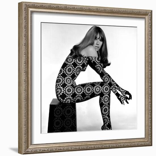 Circle Patterned Projection on Profile of Model, 1960s-John French-Framed Giclee Print