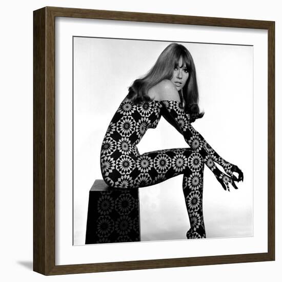 Circle Patterned Projection on Profile of Model, 1960s-John French-Framed Giclee Print