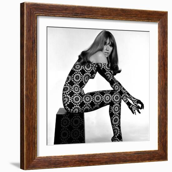 Circle Patterned Projection on Profile of Model, 1960s-John French-Framed Giclee Print