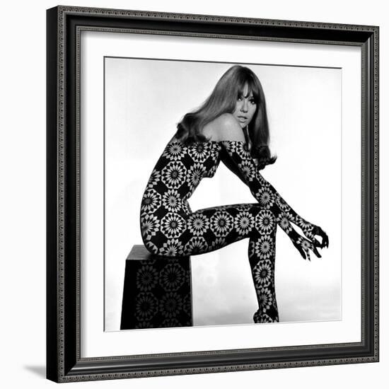 Circle Patterned Projection on Profile of Model, 1960s-John French-Framed Giclee Print