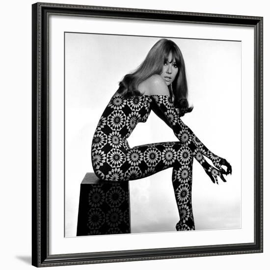 Circle Patterned Projection on Profile of Model, 1960s-John French-Framed Giclee Print