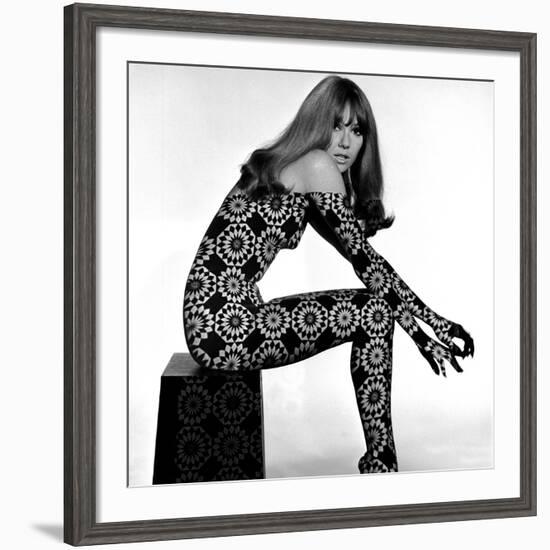 Circle Patterned Projection on Profile of Model, 1960s-John French-Framed Giclee Print