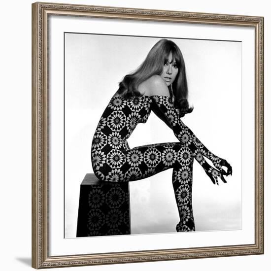 Circle Patterned Projection on Profile of Model, 1960s-John French-Framed Giclee Print