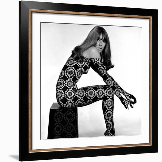 Circle Patterned Projection on Profile of Model, 1960s-John French-Framed Giclee Print