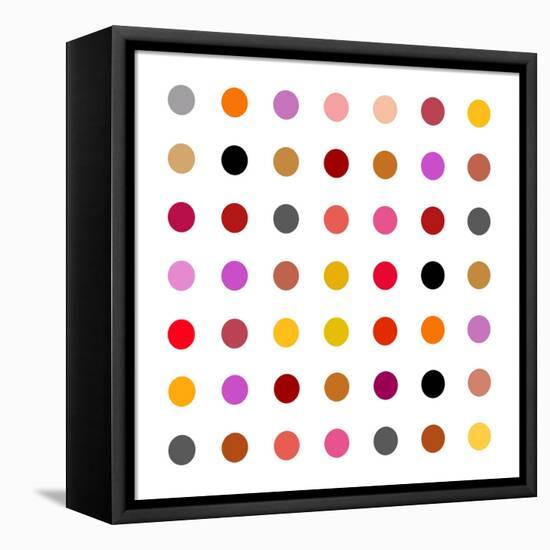 Circle Seven Red Mix-Karl Langdon-Framed Stretched Canvas