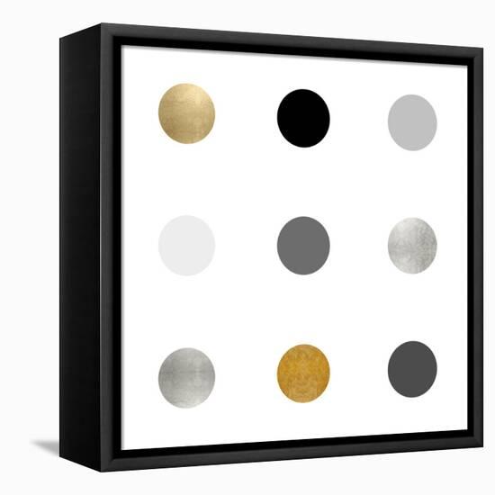 Circle Three Gold Silver-Karl Langdon-Framed Stretched Canvas