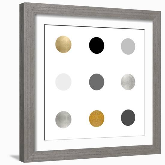 Circle Three Gold Silver-Karl Langdon-Framed Art Print