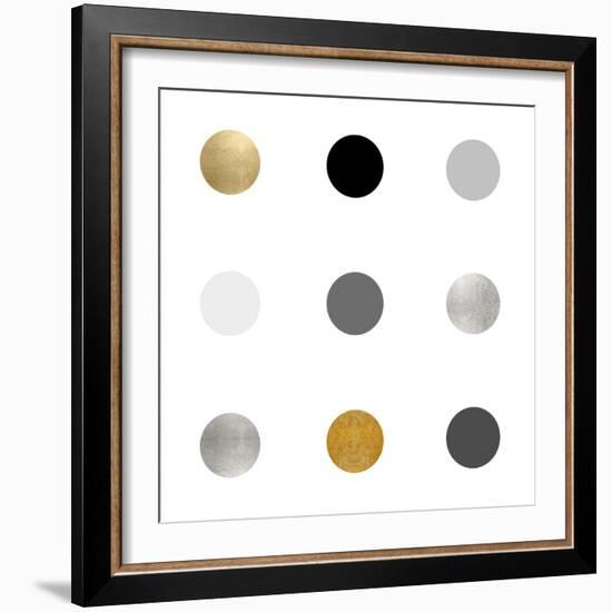 Circle Three Gold Silver-Karl Langdon-Framed Art Print