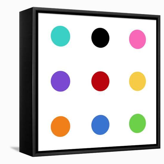 Circle Three Multicolor-Karl Langdon-Framed Stretched Canvas