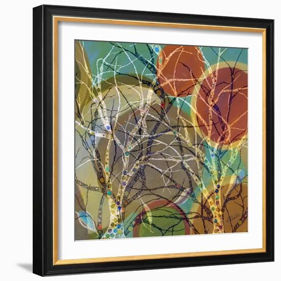 Circle Trees Light-Ruth Palmer-Framed Art Print