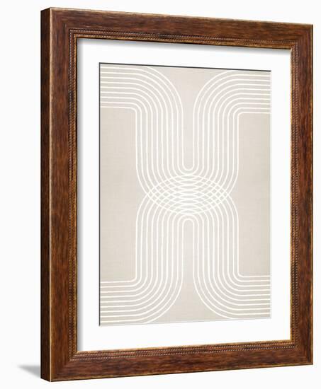 Circle X Lines 1, 2024-Parker Ross-Framed Art Print