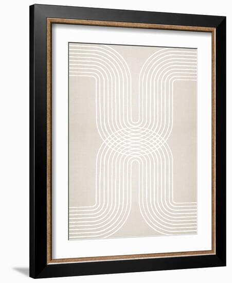 Circle X Lines 1, 2024-Parker Ross-Framed Art Print