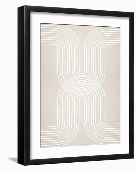 Circle X Lines 1, 2024-Parker Ross-Framed Art Print