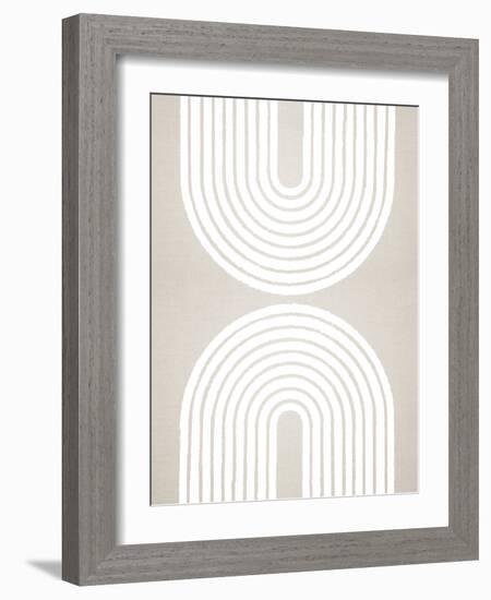 Circle X Lines 3, 2024-Parker Ross-Framed Art Print