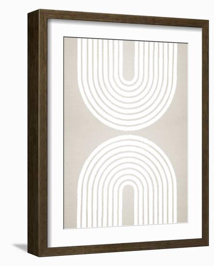 Circle X Lines 3, 2024-Parker Ross-Framed Art Print