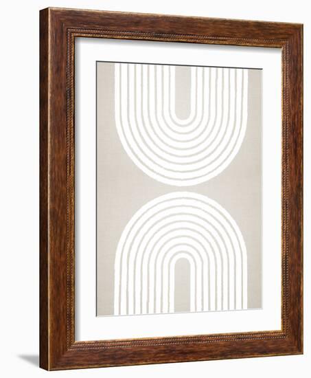 Circle X Lines 3, 2024-Parker Ross-Framed Art Print