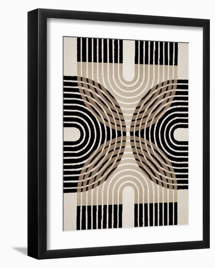 Circle X Lines 4, 2024-Parker Ross-Framed Art Print