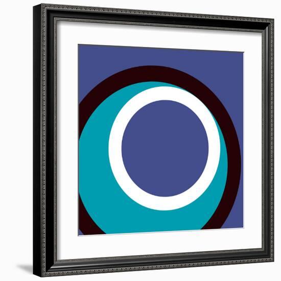 Circles and Colors (Blue), 2013-Carl Abbott-Framed Serigraph