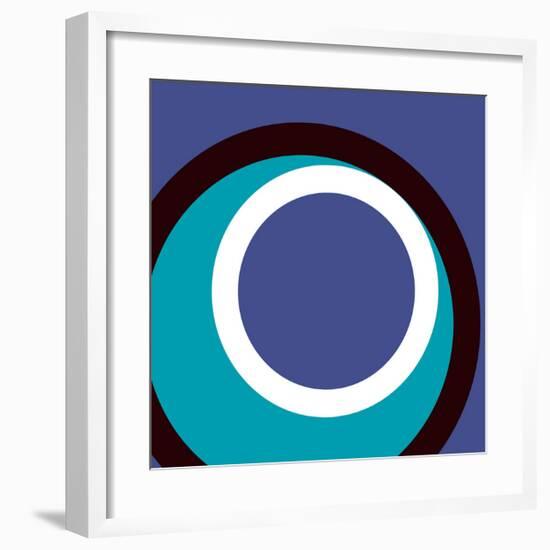 Circles and Colors (Blue), 2013-Carl Abbott-Framed Serigraph