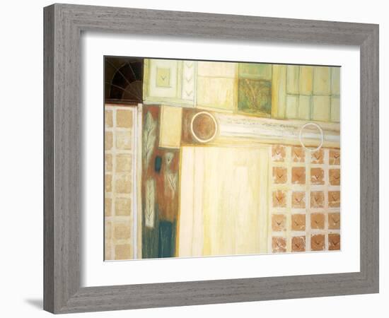 Circles and Squares Abstract-unknown unknown-Framed Art Print