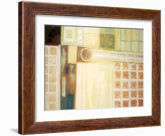 Circles and Squares Abstract-unknown unknown-Framed Art Print