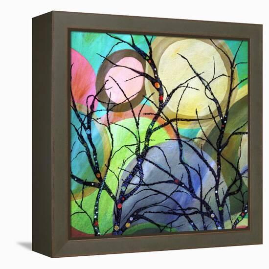 Circles And Treetops-Ruth Palmer-Framed Stretched Canvas