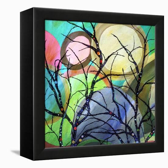 Circles And Treetops-Ruth Palmer-Framed Stretched Canvas