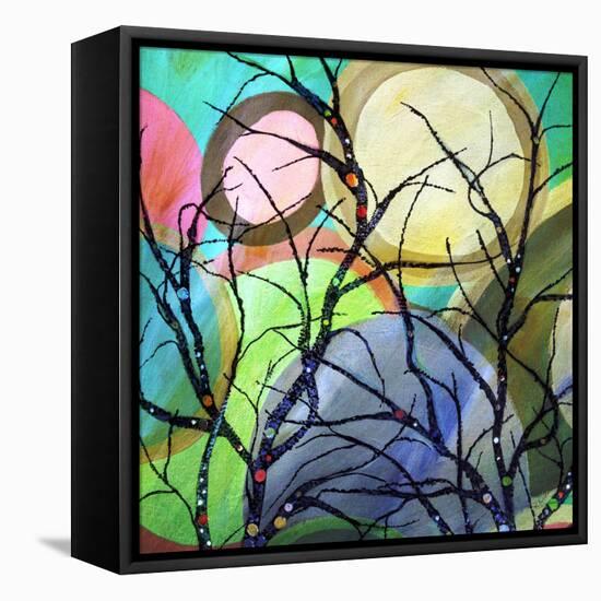 Circles And Treetops-Ruth Palmer-Framed Stretched Canvas