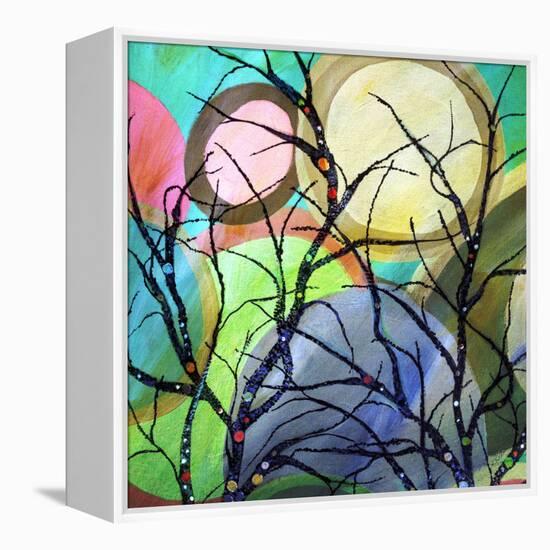 Circles And Treetops-Ruth Palmer-Framed Stretched Canvas