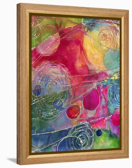 Circles And Waves 2-Marietta Cohen Art and Design-Framed Premier Image Canvas