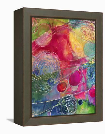 Circles And Waves 2-Marietta Cohen Art and Design-Framed Premier Image Canvas