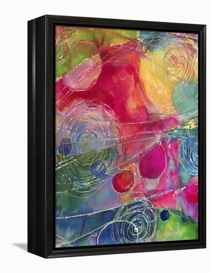 Circles And Waves 2-Marietta Cohen Art and Design-Framed Premier Image Canvas